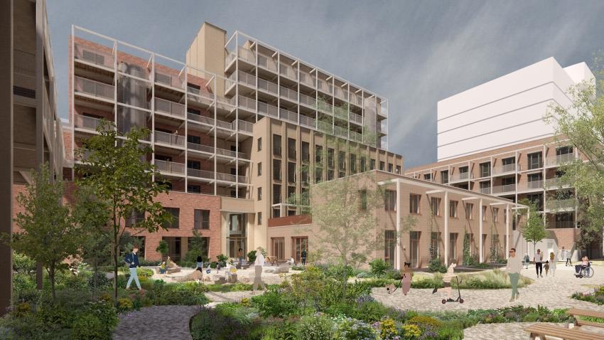 Deze afbeelding geeft een toekomstbeeld van project Delta, klik voor een vergroting