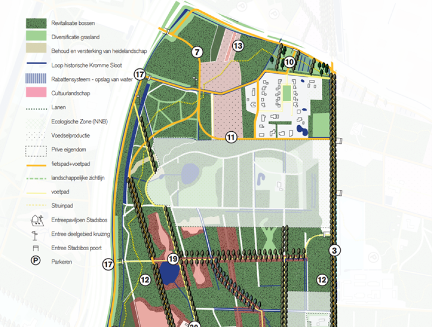 Op deze kaart kun je het boomtoppenfietspad zien, klik voor een vergroting
