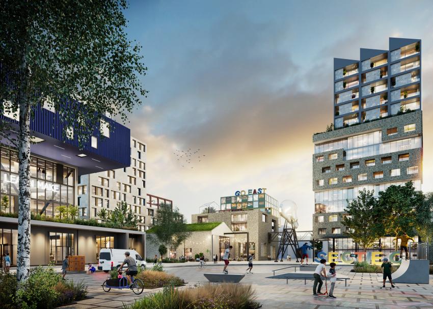 Deze afbeelding geeft een toekomstbeeld van Sectie C, klik voor een vergroting