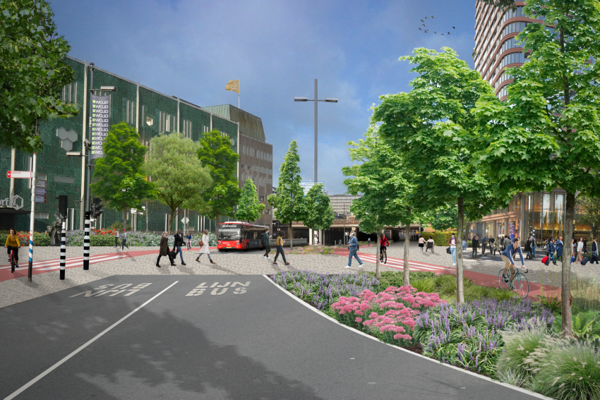 Visualisatie 18 septemberplein toekomst, klik voor een vergroting
