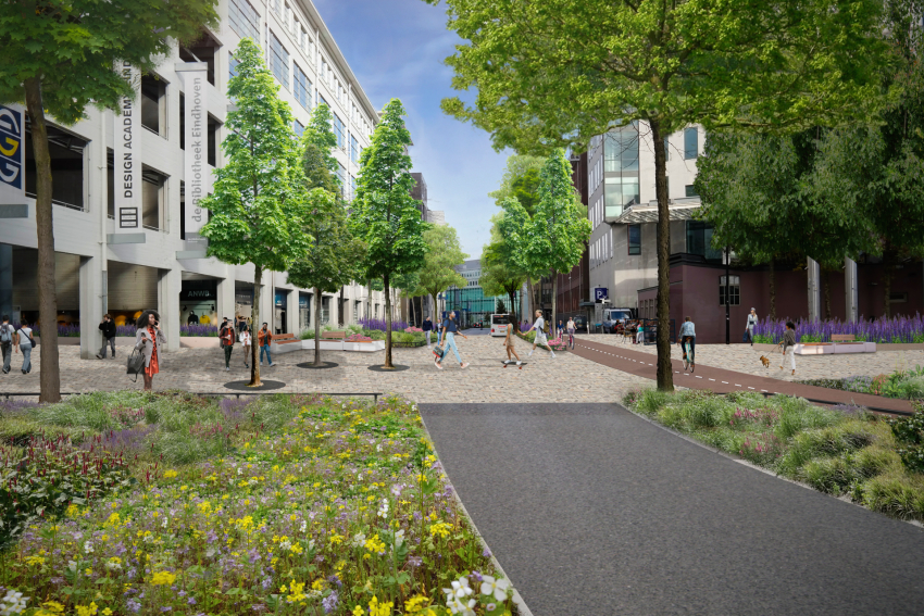 Visualisatie Emmasingel toekomst, klik voor een vergroting