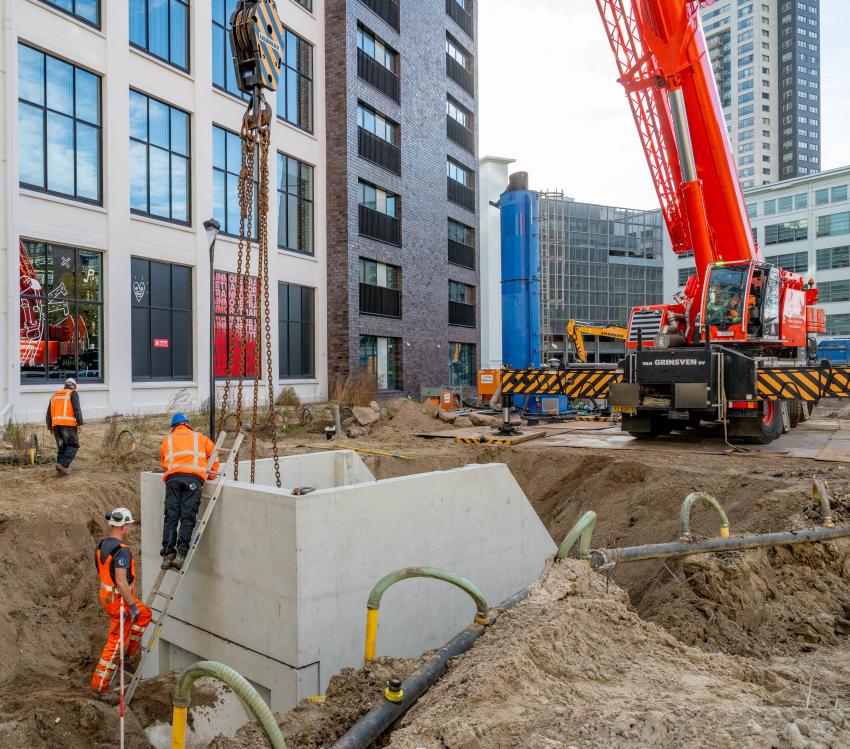 Afbeelding van aanleg stuwput