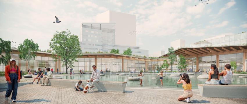 Deze afbeelding geeft een impressie van het toekomstige Knoop XL