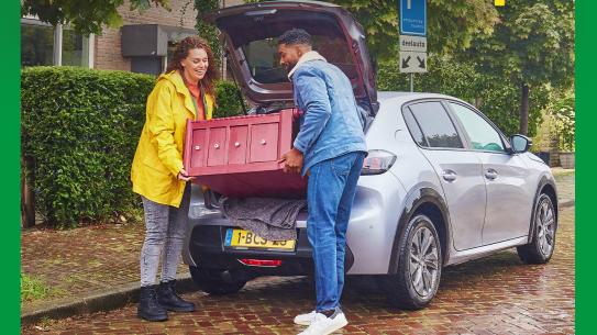 Van ons pap naar nieuwe stap probeer een deelauto, klik voor een vergroting