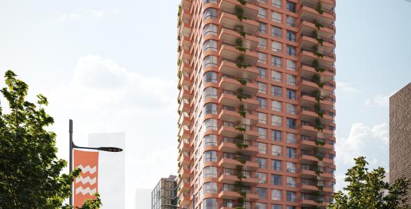 Deze afbeelding geeft een toekomstbeeld van De Nieuwe Eindhoven