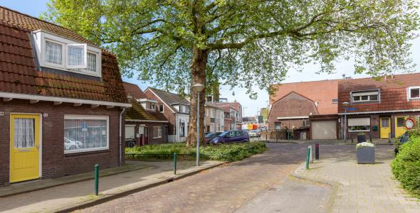 Deze afbeelding geeft een impressie van de gesloopte huizen in de Gildebuurt