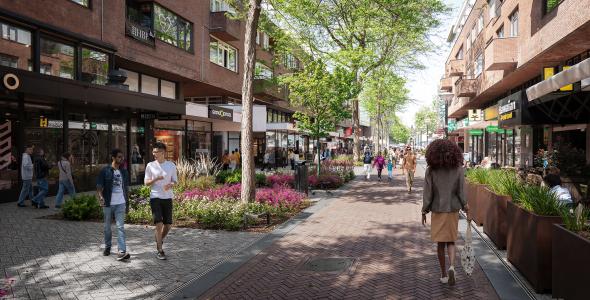 Deze afbeelding geeft een toekomstbeeld van de Hermanus Boexstraat