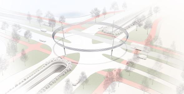 De rotonde op de Karel de Grotelaan - Limburglaan/Keizer Karel V Singel (Ring) gaan we veranderen in een nieuw kruispunt. In de nieuwe situatie is er geen rotonde meer, maar gaat de Ring met één rijstrook per richting onder de Karel de Grotelaan door.