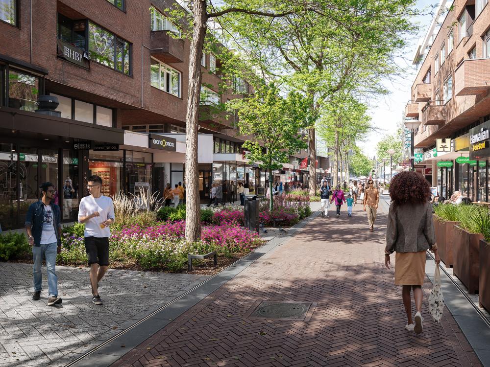 Deze afbeelding geeft een toekomstbeeld van de Hermanus Boexstraat