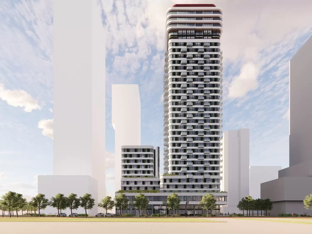 Op deze afbeelding staat het ontwerp van de Brightlight Towers weergegeven.