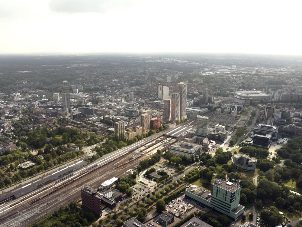 Deze afbeelding geeft een weergave van de zuidzijde van Knoop XL