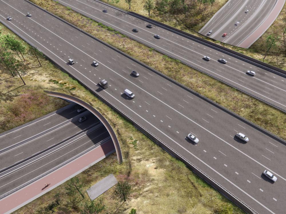 Op deze afbeelding wordt de onderdoorgang van het projectgebied weergegeven.